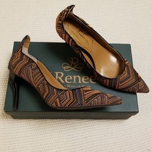 J. Renee Nachelle woven Chevron heel